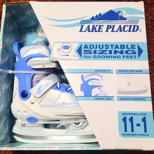 Lake Placid Adjustable Size 11-1 Girls Ice Skates